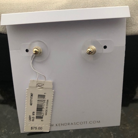 Kendra Scott Gold Lady Drusy Earrings NWT - Picture 2 of 2